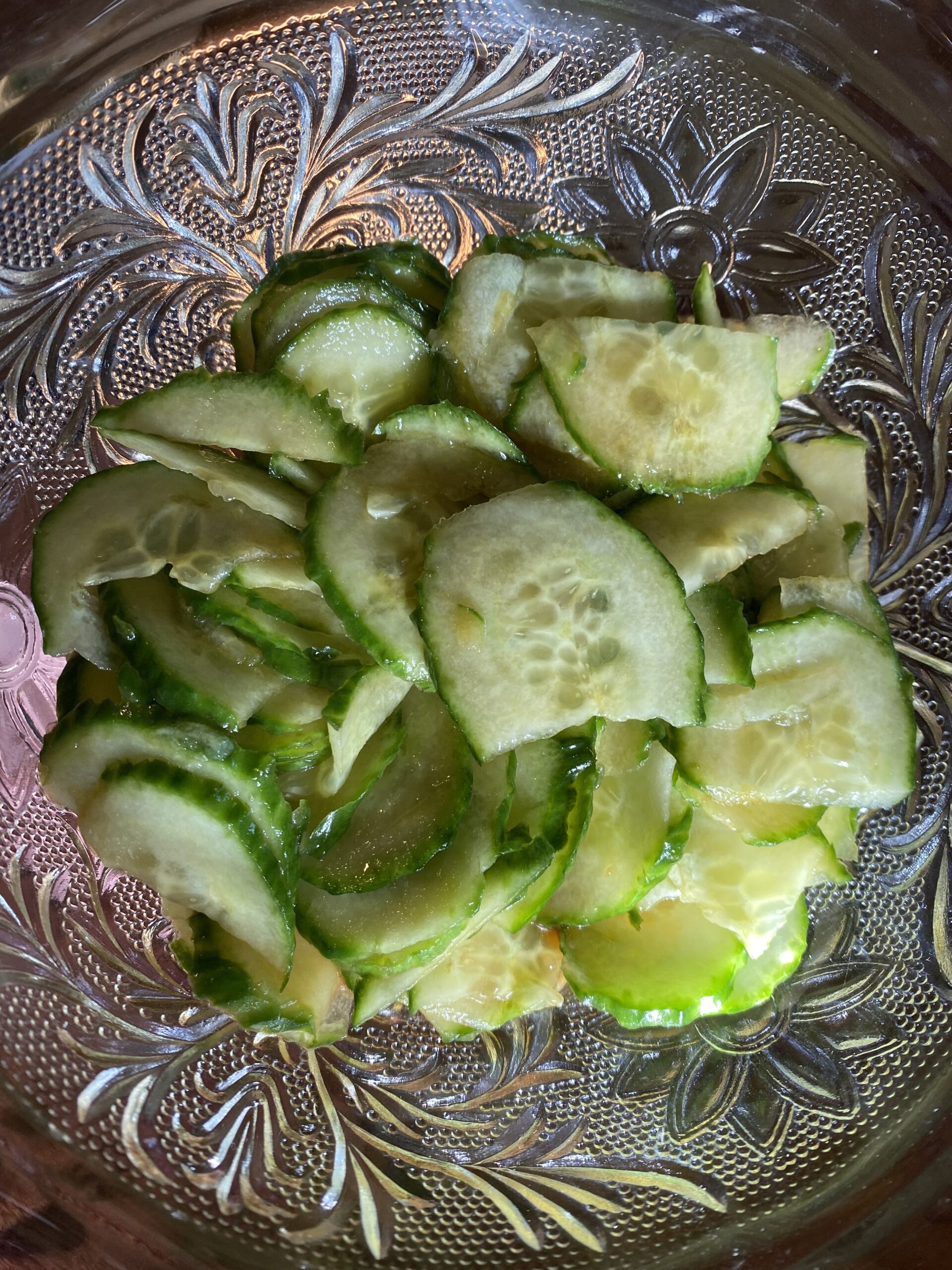 Cucumbers with Spicy Asian-Style Dressing
